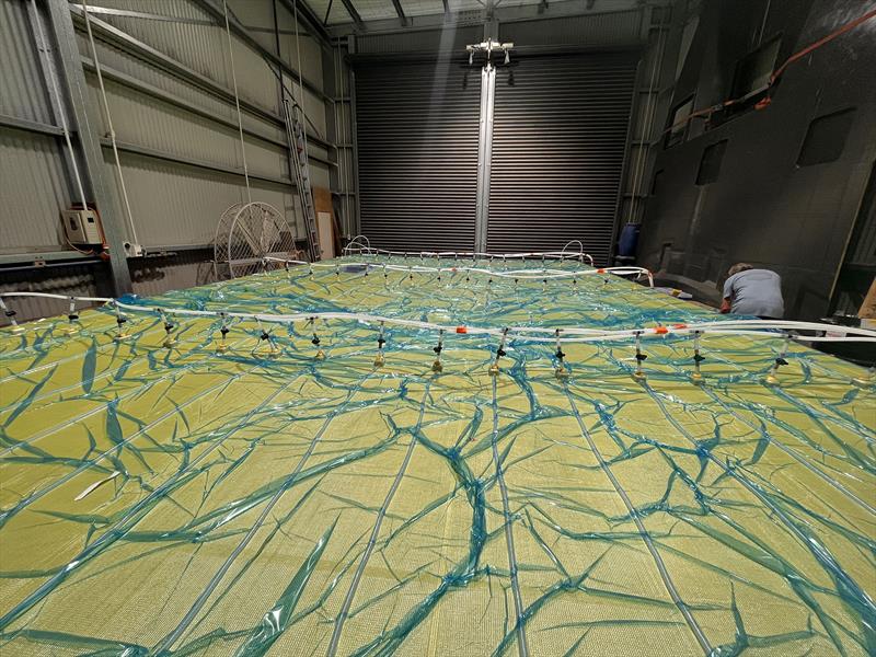Sprint 20S Flight Deck ready for infusion - photo © Valder Yachts