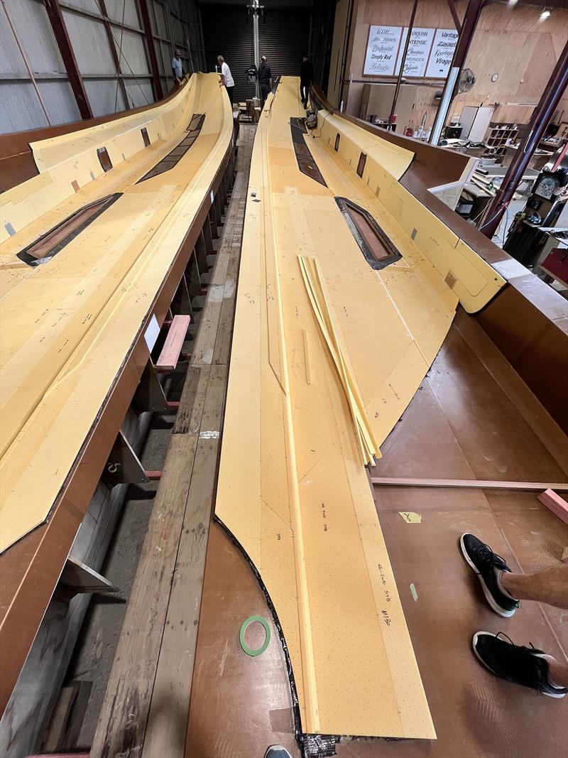 Sprint 20S - Oort and Starboard topsides are made hand in hand to ensure both sides are manufactured identically as the foam has a tight tolerance - photo © Valder Yachts