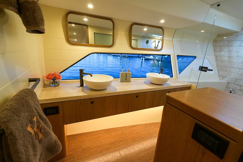 The master bathroom on board the Sprint 20S - photo © Valder Yachts