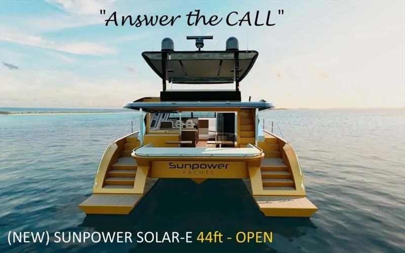 Solar-E 44 Open Flybridge - photo © Sunpower Yachts International