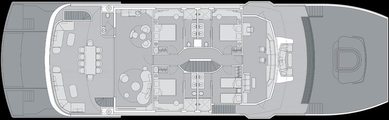 CLC115 - Mid deck photo copyright CL Yachts taken at  and featuring the Power Cat class