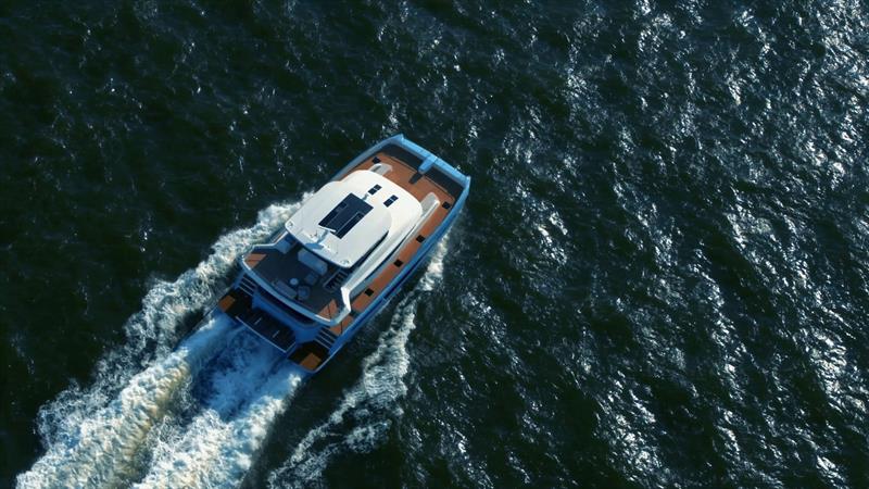 W-72 power catamaran birdseye view - photo © GranOcean