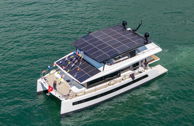 VISIONF 65 catamaran photo copyright Saim Kaan taken at  and featuring the Power Cat class