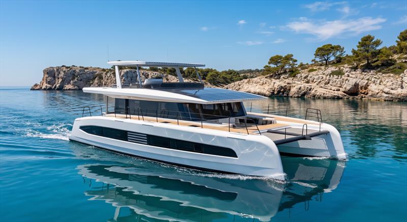 Solar-electric catamaran PY60 - Rendering photo copyright Pioneer Yachts taken at  and featuring the Power Cat class