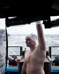 On the support boat -Jono Ridler - Day 2 - Swim4TheOcean - January 6, 2026 &copy; Swim4TheOcean