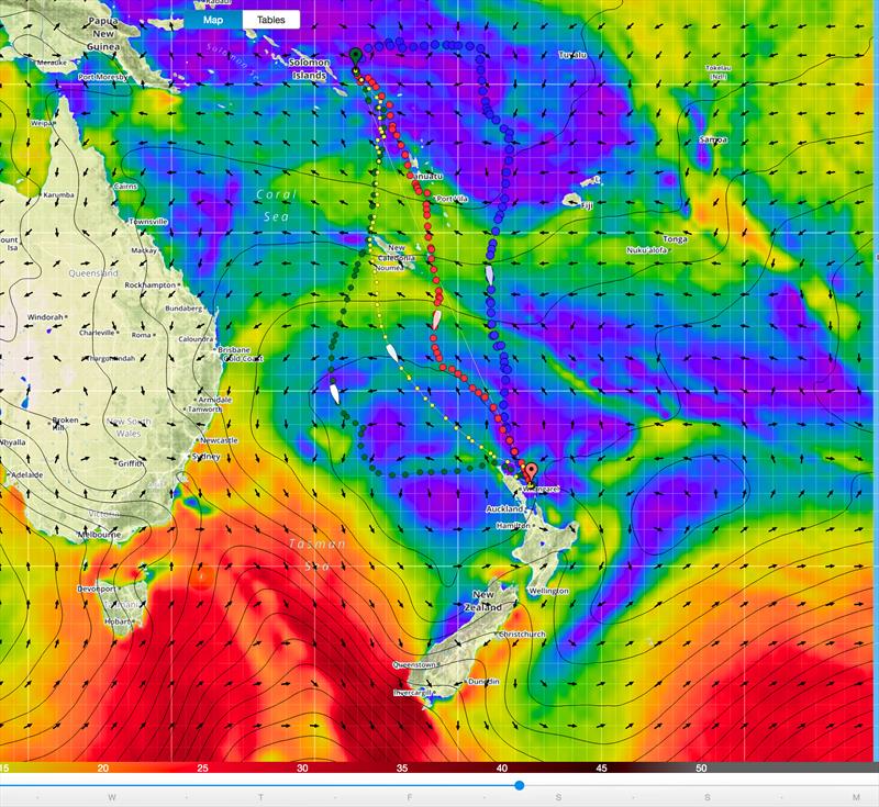 Course options - Predictwind routing function 0330hrs UTC on February 19, 2017 photo copyright Predictwind.com taken at  and featuring the  class