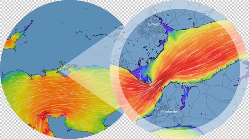 Ultra High resolution - PredictCurrent - high-resolution tidal currents model photo copyright Predictwind taken at Royal New Zealand Yacht Squadron and featuring the  class