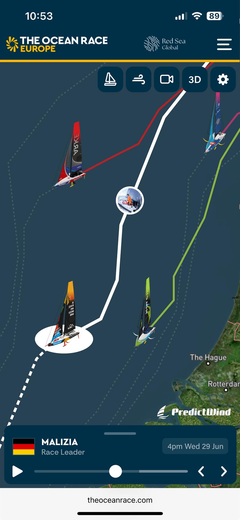 The Ocean Rce Tracker Mobile - Predictwind - The Ocean Race - July 2025 - photo © Predictwind