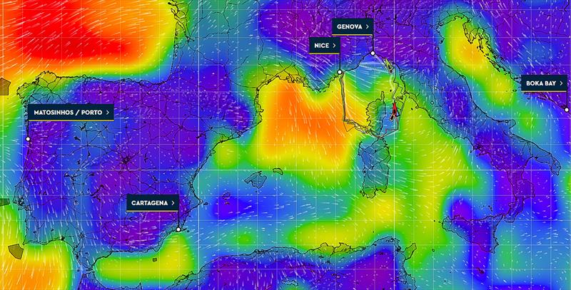 Race location - Leg 4 - The Ocean Race Europe 2025 - Day 3 - 0100hrs - September 2, 2025 - photo © Predictwind