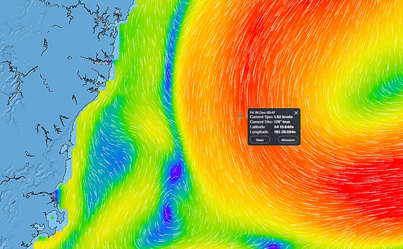 2025 Rolex Sydney Hobart - Current forecast - December 26, 2025 at 0950hrs - photo © PredictWind