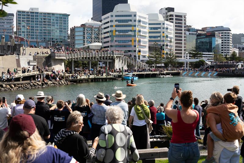 Jono Ridler completing his 1367km swim - Wellington - April 4, 2026 - photo © Joshua Mccormack/LiveOcean