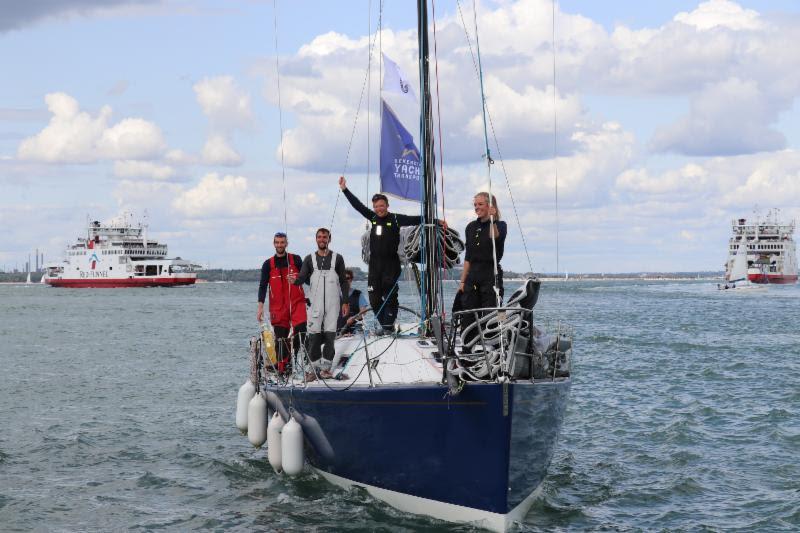 Simon Harwood's Prima 38 Talisman makes her way to the dock after completing the Sevenstar RBIR photo copyright Louay Habib taken at Royal Ocean Racing Club and featuring the Prima 38 class