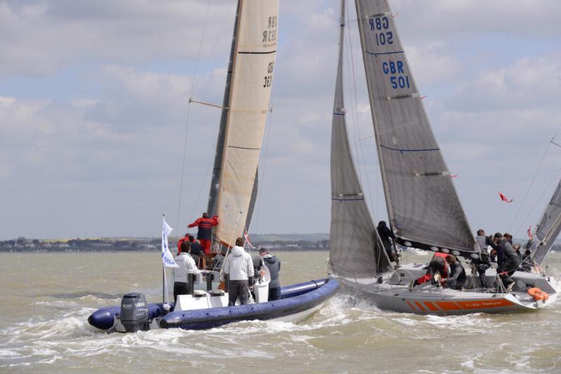 Free coaching on and off the water at the RORC Easter Challenge. New this year, North Sails UK drone footage from the day's racing will be shown at post-race debriefs photo copyright Rick Tomlinson / www.rick-tomlinson.com taken at Royal Ocean Racing Club and featuring the Quarter Tonner class