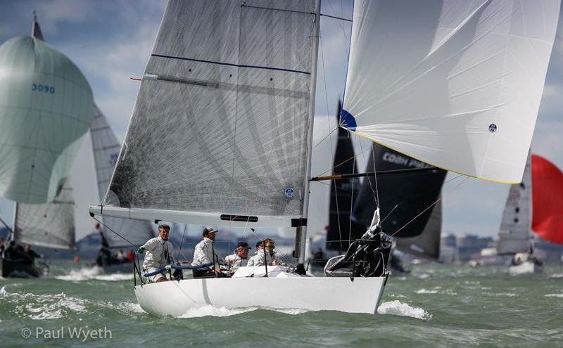 Aguila on her way to victory in the 2017 Coutts Quarter Ton Cup photo copyright Paul Wyeth / www.pwpictures.com taken at Royal Yacht Squadron and featuring the Quarter Tonner class