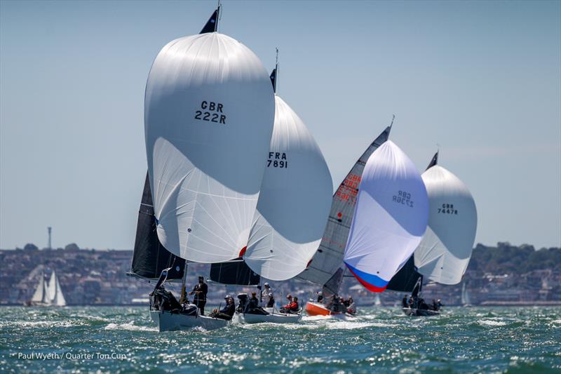 Per Elisa, GBR 222R, on day 2 of the 2021 Quarter Ton Cup photo copyright Paul Wyeth / www.pwpictures.com taken at Royal Yacht Squadron and featuring the Quarter Tonner class