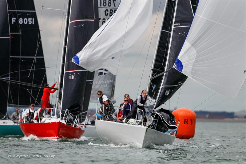 Bullet, GBR 7775R, on day 3 of the 2021 Quarter Ton Cup photo copyright Paul Wyeth / www.pwpictures.com taken at Royal Yacht Squadron and featuring the Quarter Tonner class