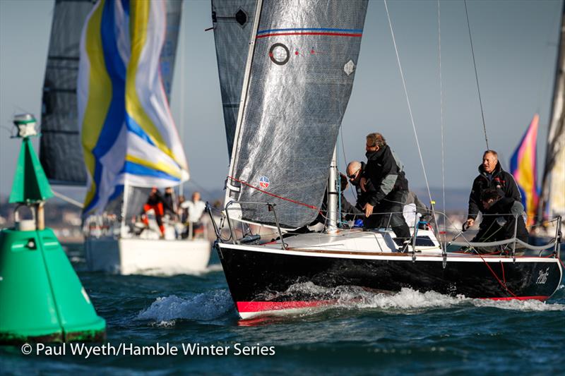 Protis in week 6 of HYS Hamble Winter Series photo copyright Paul Wyeth / www.pwpictures.com taken at Hamble River Sailing Club and featuring the Quarter Tonner class