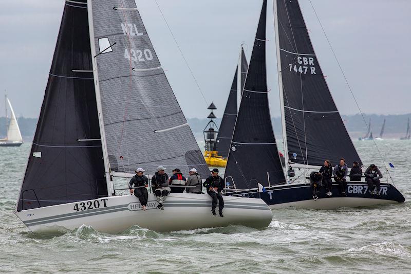 Quarter Tonners on Cowes Week day 2 photo copyright Martin Augustus / www.sailingimages.co.uk taken at Cowes Combined Clubs and featuring the Quarter Tonner class