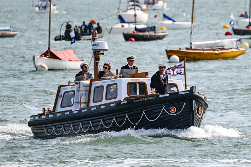 The Princess Royal arrives at Cowes on the Royal launch - North Sails Cowes Week Day 2 photo copyright Martin Allen Photography taken at Cowes Combined Clubs and featuring the Race Committee class
