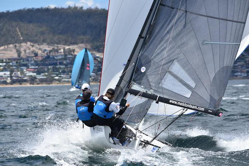 racegeek D10 in use during the SB20 Worlds 2018 in Tasmania - photo © racegeek