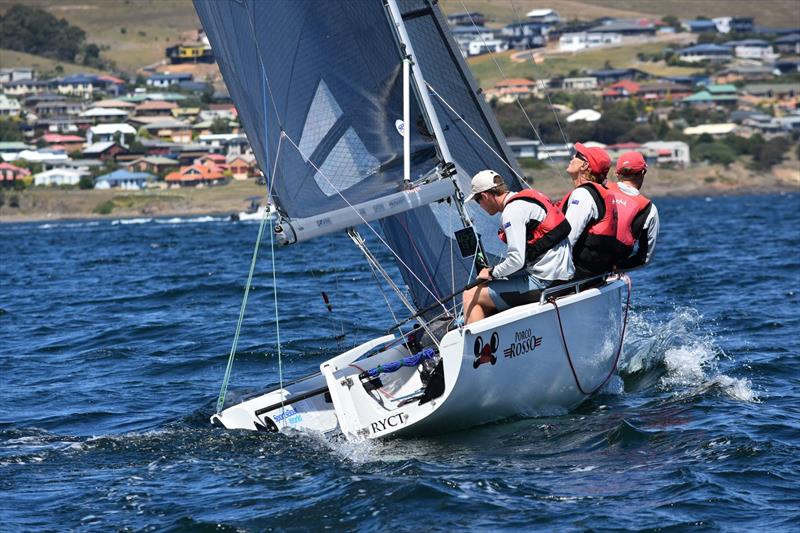 racegeek D10 in use during the SB20 Worlds 2018 in Tasmania photo copyright racegeek taken at  and featuring the  class