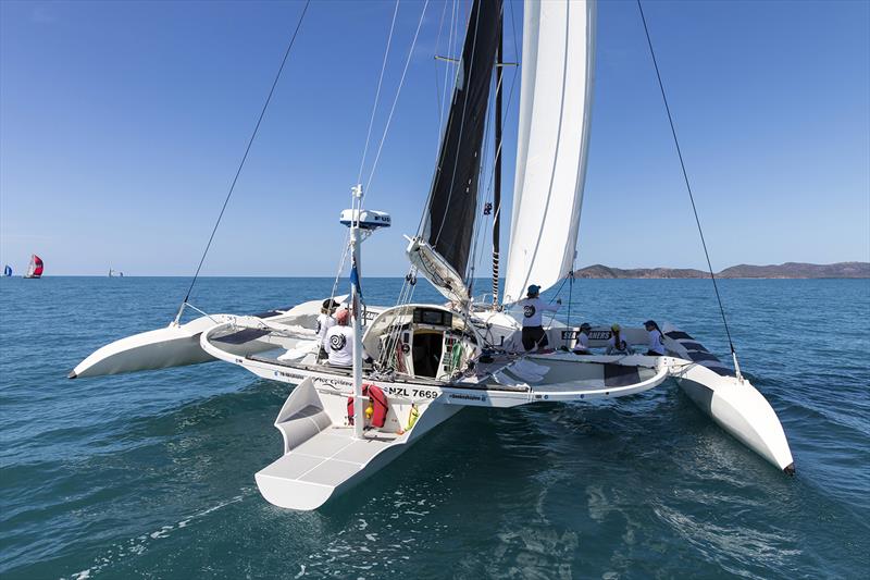 On a super light day, and even lighter tri sounds like a ripper idea! photo copyright Andrea Francolini taken at Townsville Yacht Club and featuring the  class