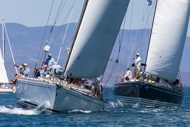 Big guns blazing - hefty girls making a statement in limited breeze. - photo © Andrea Francolini