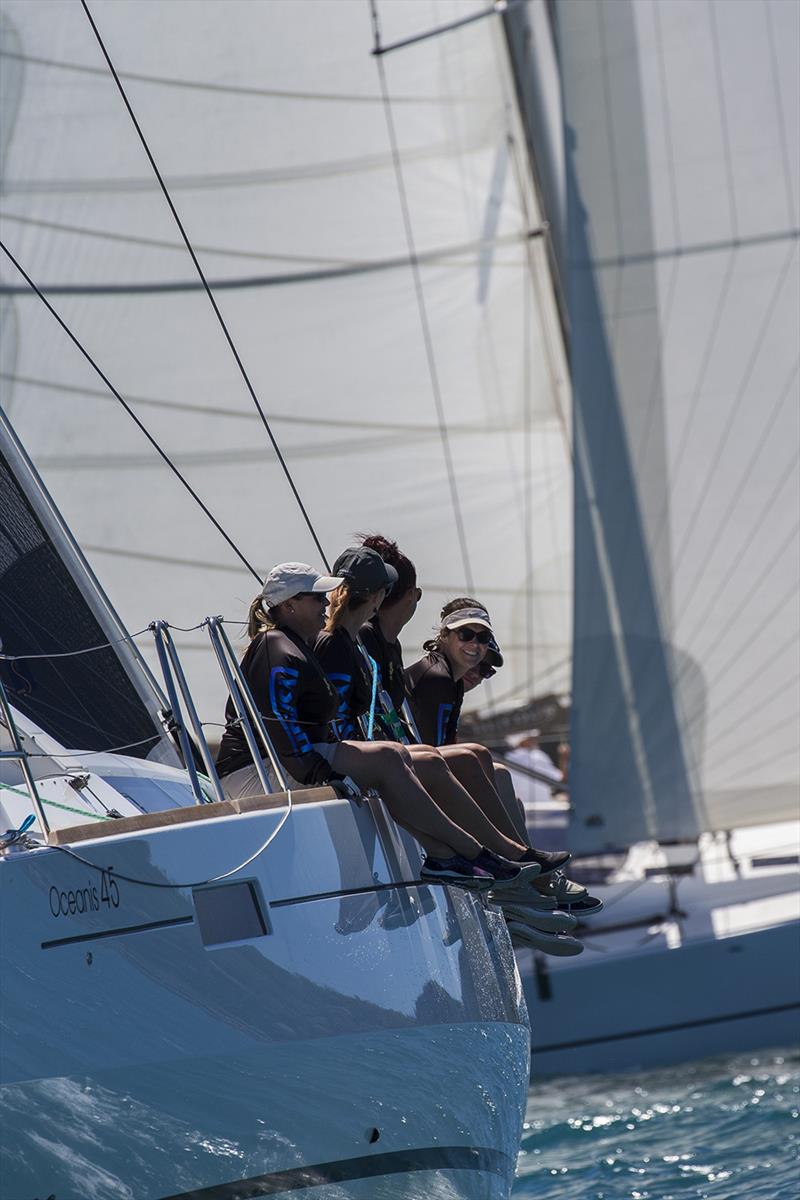 On the rail with Champagne, as opposed to Champagne on the rail. - photo © Andrea Francolini