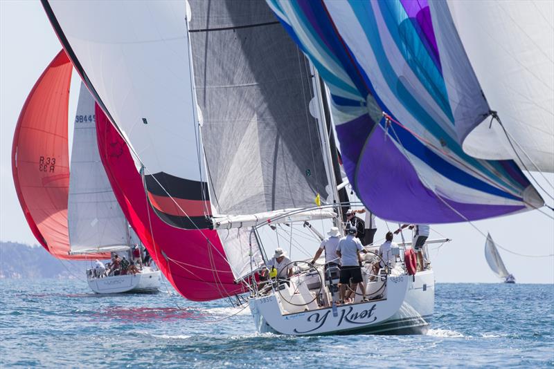 Y Knot - cannot think of reason why.... R33 red bag would indicate an old Chutzpah 'chute photo copyright Andrea Francolini taken at Townsville Yacht Club and featuring the  class