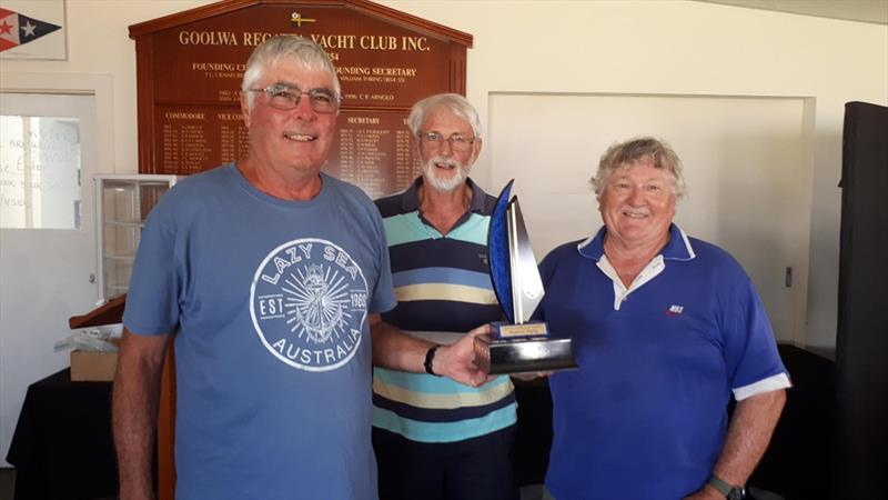 Prize winners Peter Mitchell, Ben Morris and Jeff Watson - Radio-Controlled Yacht Regatta 2019 photo copyright Louise Edwards taken at Goolwa Regatta Yacht Club and featuring the Radio Sailing class