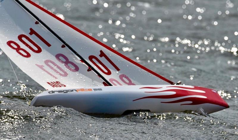 Dragonforce 65 (DF65) - on its ear.. photo copyright Phil Burgess taken at  and featuring the Radio Sailing class