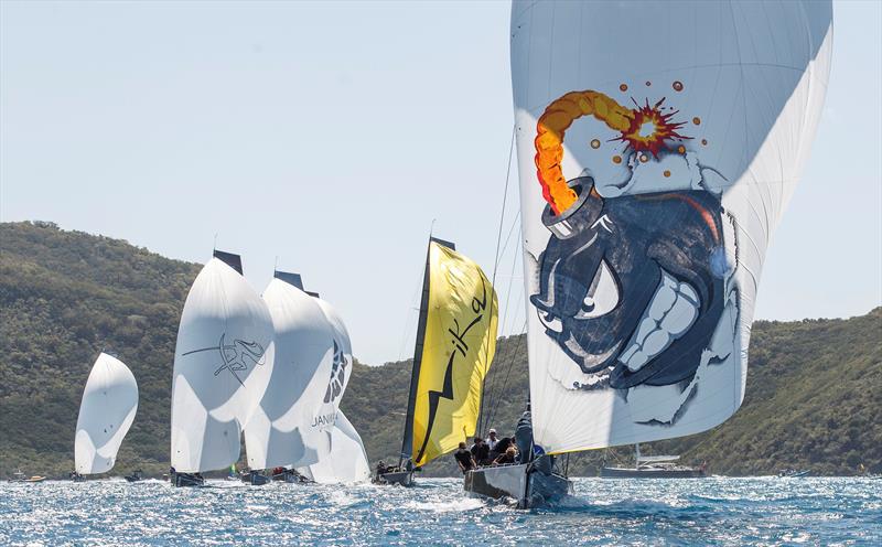 Bombarda Racing leading on fleet racing day 1 at the RC44 Virgin Gorda Cup photo copyright www.MartinezStudio.es taken at  and featuring the RC44 class