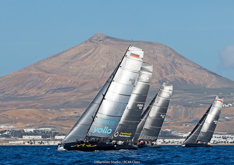 Racing off Lanzarote's moon-like landscape - 2018 RC44 Calero Marinas Cup - photo © www.MartinezStudio.es