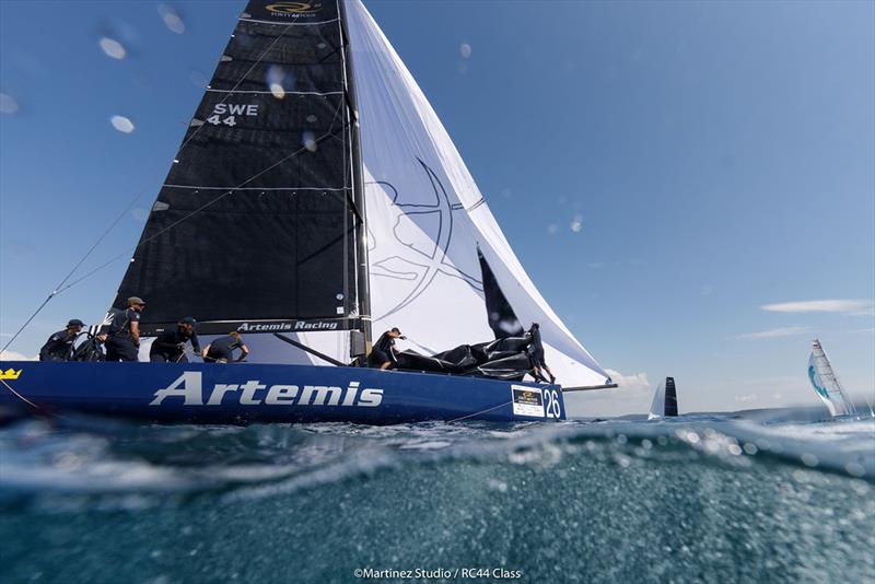 Torbjorn Tornqvist's Artemis Racing on day 1 of the RC44 Portorož Cup photo copyright Nico Martinez / MartinezStudio taken at Yacht Club Marina Portorož and featuring the RC44 class