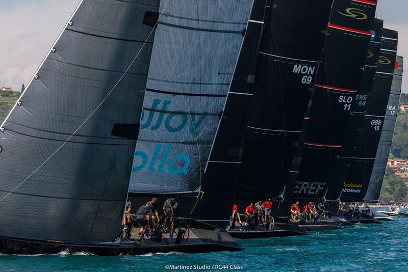 Team Nika wins the pin on day 1 of the RC44 Portorož Cup photo copyright Nico Martinez / MartinezStudio taken at Yacht Club Marina Portorož and featuring the RC44 class