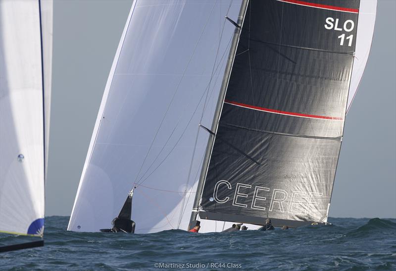 Igor Lah's Team CEEREF has their work cut out to defend their 2017 RC44 championship title on day 2 of the RC44 Cascais Cup photo copyright Nico Martinez / www.MartinezStudio.es taken at Clube Naval de Cascais and featuring the RC44 class