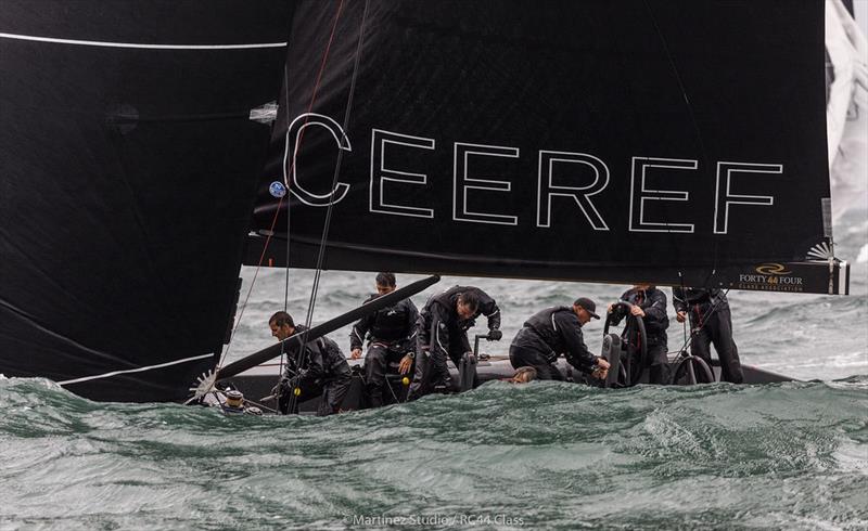 Wet ride for Team CEEREF's crew on day 3 of the RC44 Cascais Cup photo copyright Nico Martinez / www.MartinezStudio.es taken at Clube Naval de Cascais and featuring the RC44 class