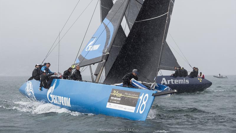 The rain properly set in for today's second race - 2019 44Cup Porto Montenegro photo copyright MartinezStudio.es taken at Porto Montenegro Yacht Club and featuring the RC44 class