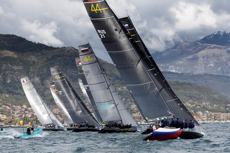 Montenegro provides a dramatic background for racing photo copyright Martinez Studio / RC44 Class taken at Porto Montenegro Yacht Club and featuring the RC44 class