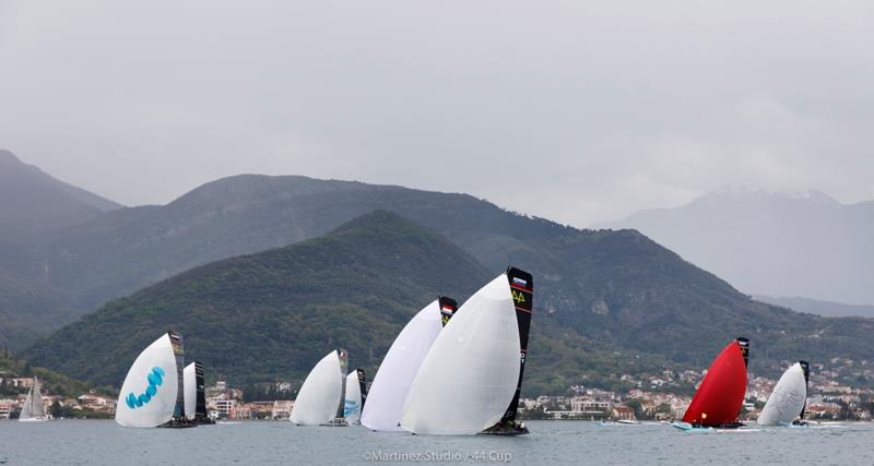 The RC44s were sent off on a reaching start in today's 'navigators race' - 44Cup Porto Montenegro 2019 photo copyright Nico Martinez / MartinezStudio / 44Cup taken at Porto Montenegro Yacht Club and featuring the RC44 class
