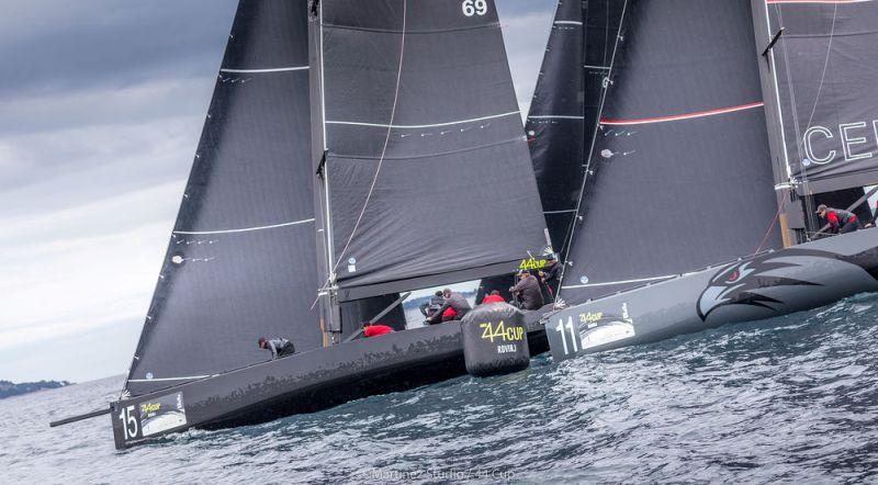 Charisma and CEEREF joined at the hip at the first windward mark rounding - Adris 44Cup Rovinj, Day 1 - photo © MartinezStudio.es