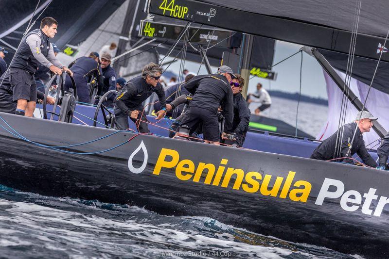John Bassadone's Peninsula Petroleum finished fifth having gained places in the dash for the finish line - Adris 44Cup Rovinj, Day 1 photo copyright MartinezStudio.es taken at  and featuring the RC44 class