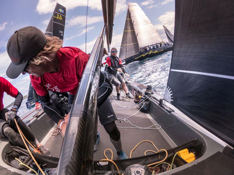 In the thick of the action aboard race leader Team CEEREF - Day 2, Adris 44Cup Rovinj photo copyright MartinezStudio.es taken at  and featuring the RC44 class