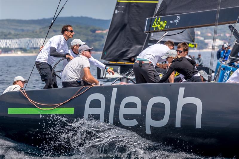 Hugues Lepic steering Aleph Racing to victory with the assistance of tactician Michele Ivaldi - Adris 44Cup Rovinj photo copyright Nico Martinez / www.MartinezStudio.es taken at  and featuring the RC44 class