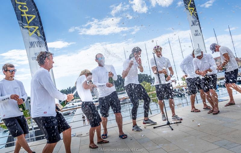 Deserved celebrations for the Aleph Racing crew - Adris 44Cup Rovinj photo copyright Nico Martinez / www.MartinezStudio.es taken at  and featuring the RC44 class