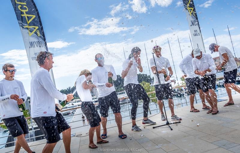 Deserved celebrations for the Aleph Racing crew - Adris 44Cup Rovinj - photo © Nico Martinez / www.MartinezStudio.es