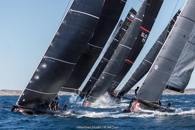 Incredibly close racing coming into the top mark 2018 photo copyright MartinezStudio.es taken at Royal Gothenburg Yacht Club and featuring the RC44 class
