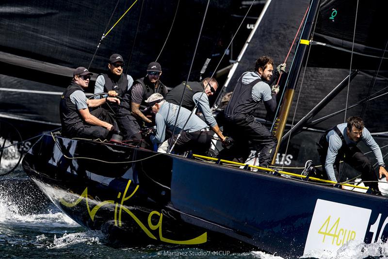 Team Nika ended the day well with a 2-3 - 44Cup Cascais photo copyright Pedro Martinez / Martinez Studio taken at Porto Montenegro Yacht Club and featuring the RC44 class