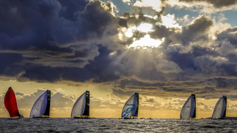 Dramatic Harry Potter-esque clouds helped pull the wind around today - 2019 44Cup Palma photo copyright Martinez Studio / 44 Cup taken at  and featuring the RC44 class