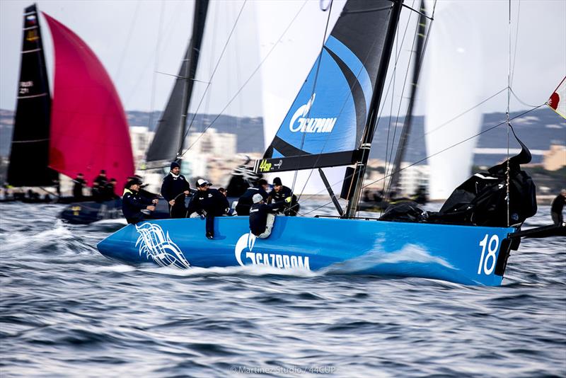 Bronenosec was the second top boat today - 2019 44Cup Palma photo copyright Pedro Martinez / Martinez Studio taken at  and featuring the RC44 class